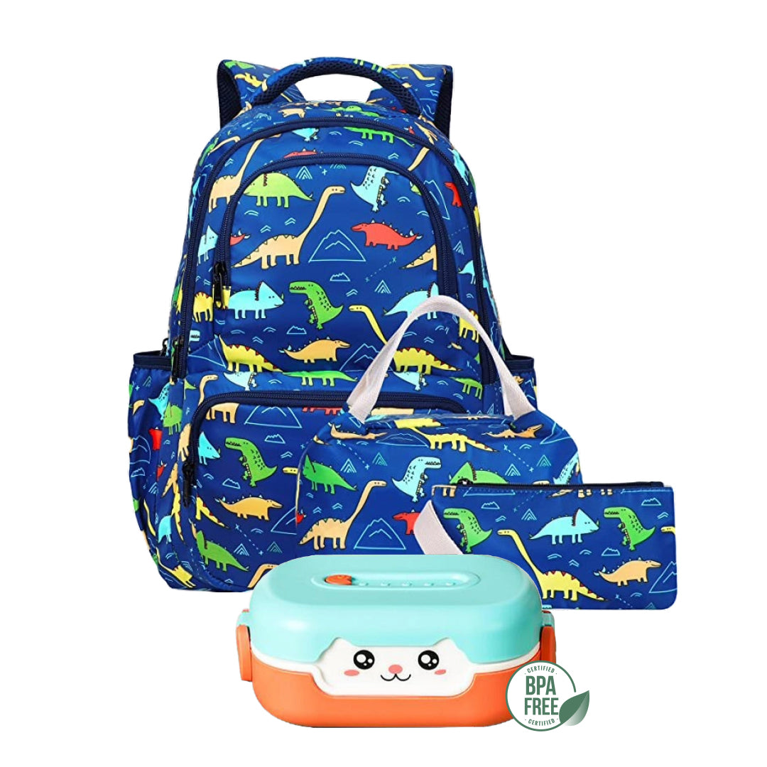 Combo 1  Set Mochila dinosaurios + Tupper