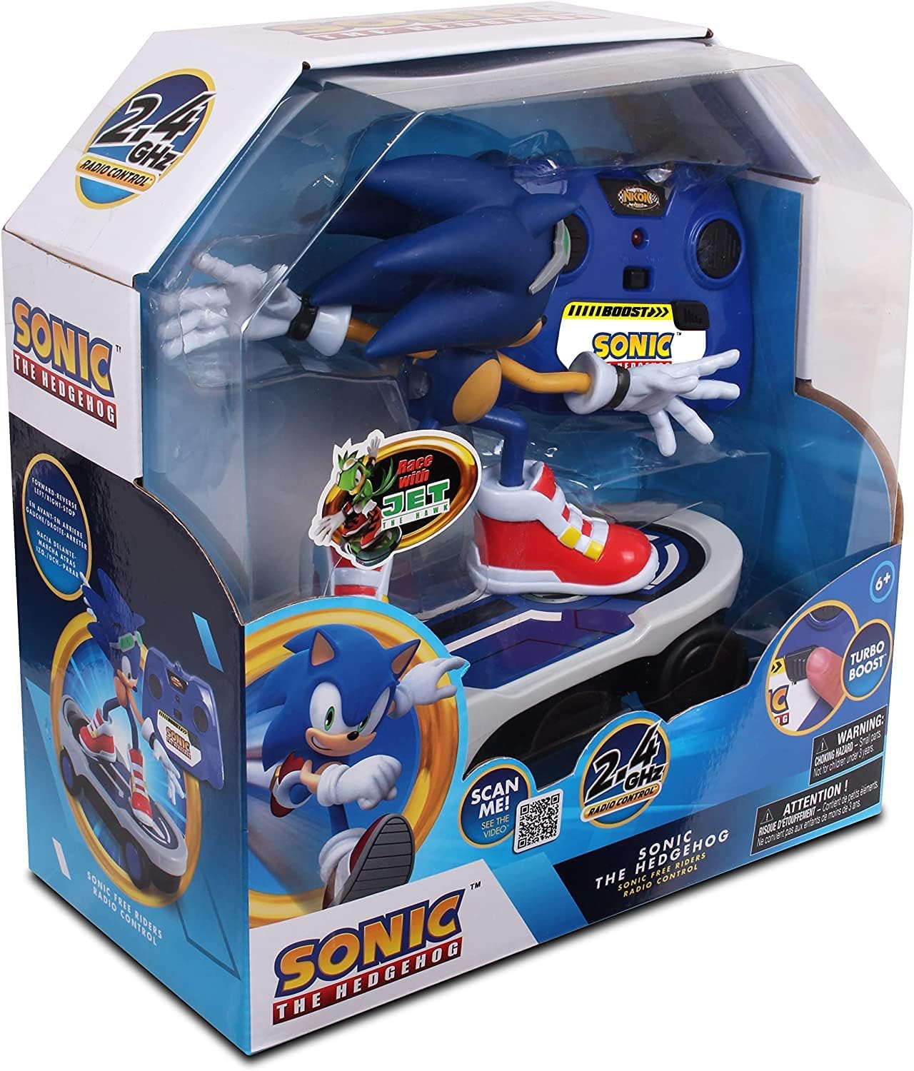 Sonic En Patineta Con Control Remoto Original