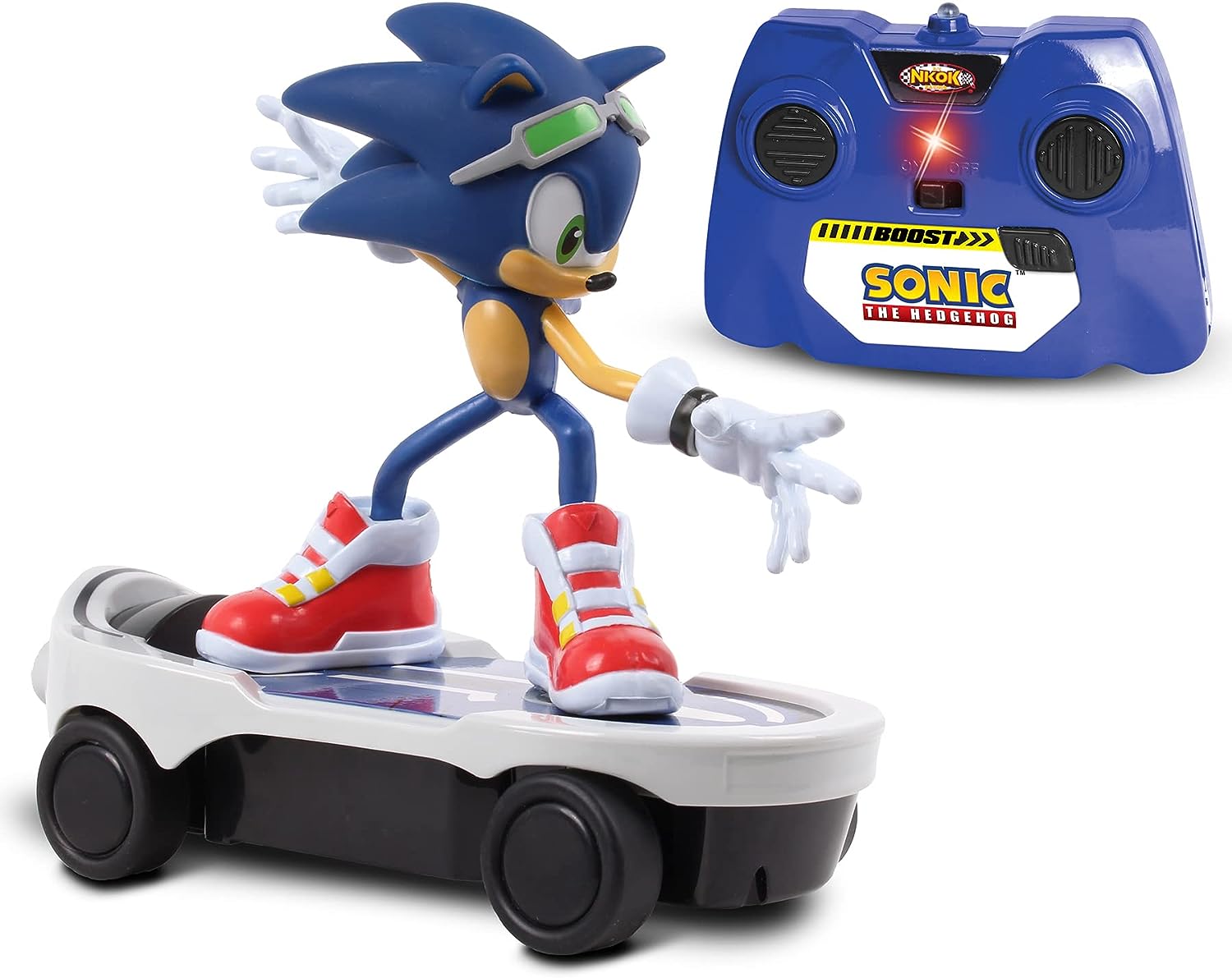 Sonic En Patineta Con Control Remoto Original