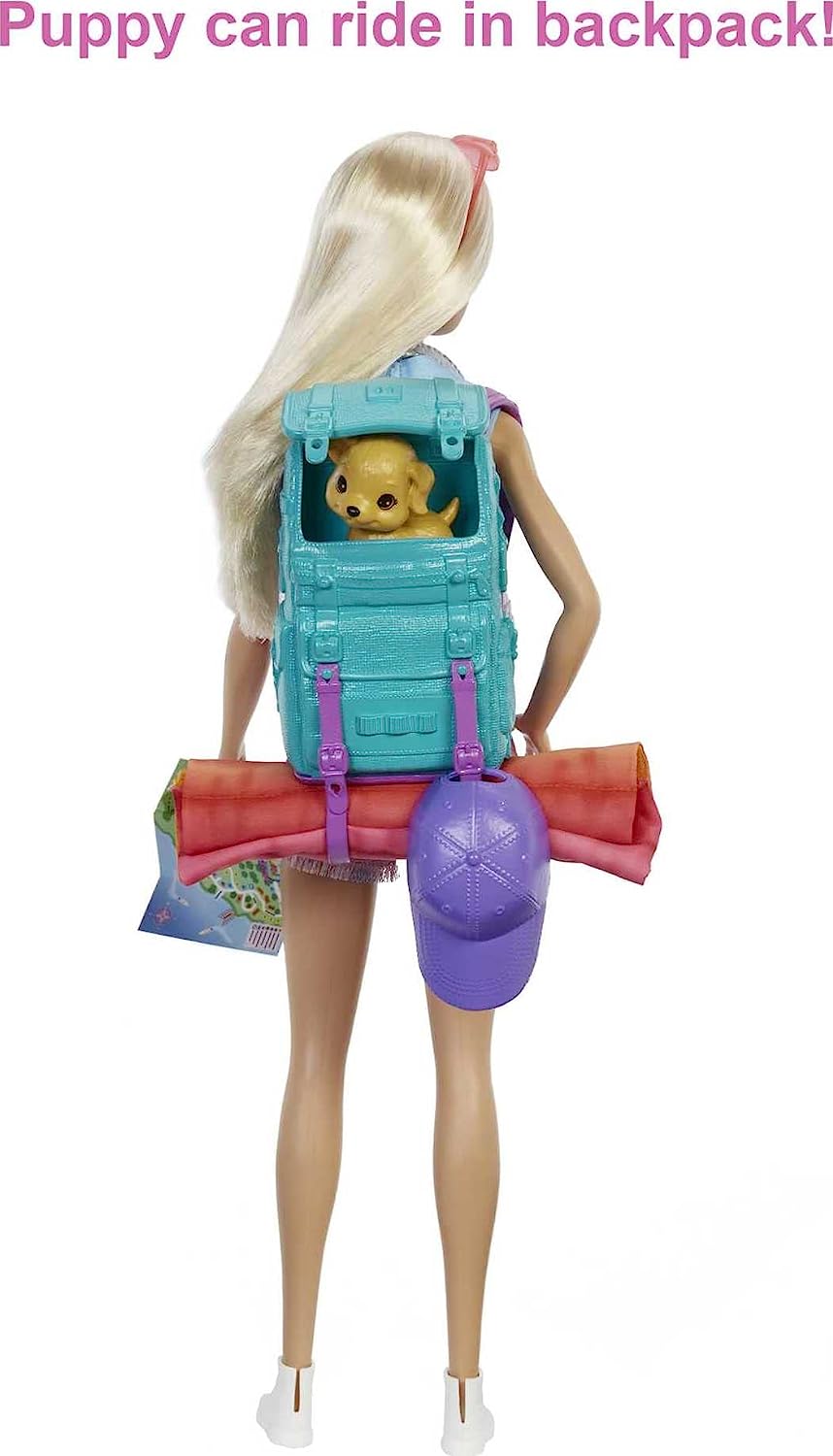 Barbie Camping Muñeca Mascota Y Accesorios