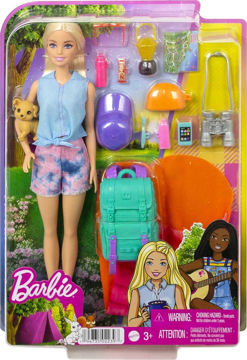 Barbie Camping Muñeca Mascota Y Accesorios