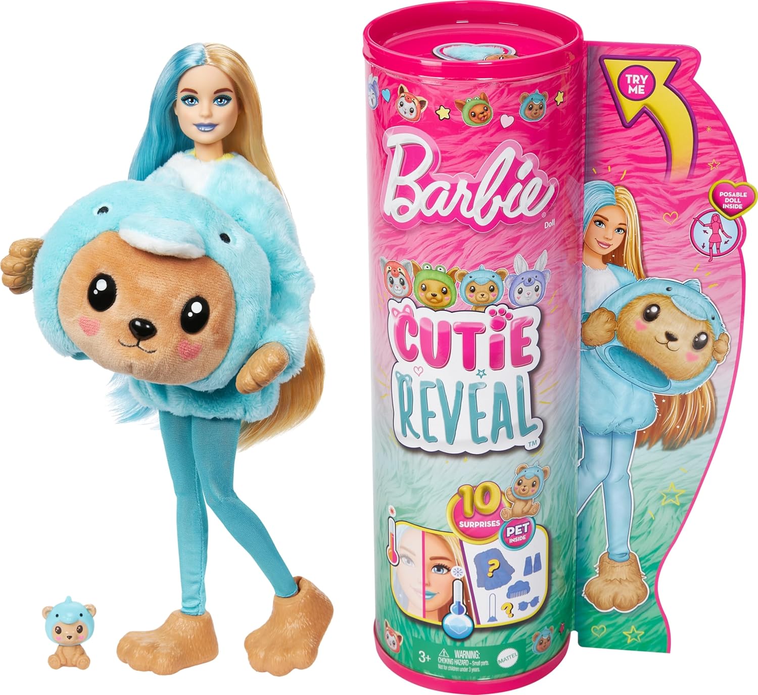 Barbie Cutie Reveal Muñeca Con disfraz y 10 Sorpresas