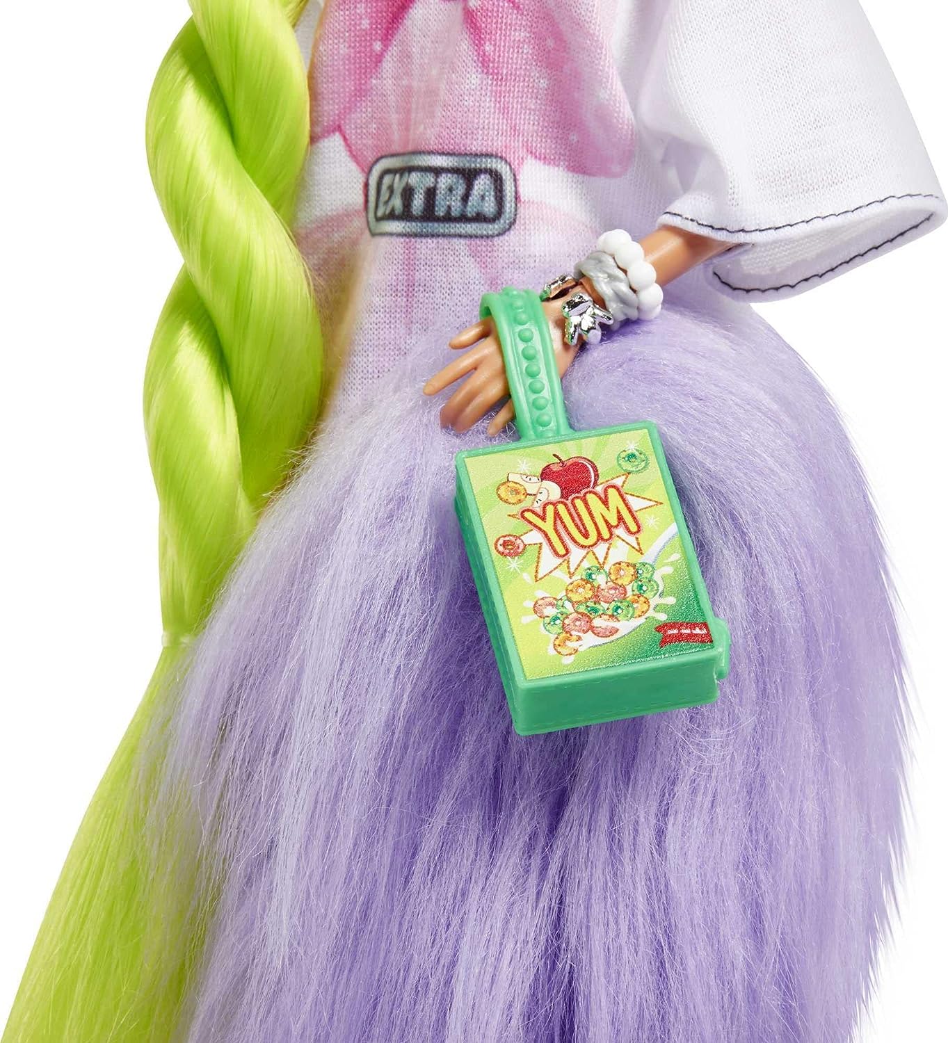 Barbie Extra Con Pelo Verde Neón Y Mascota