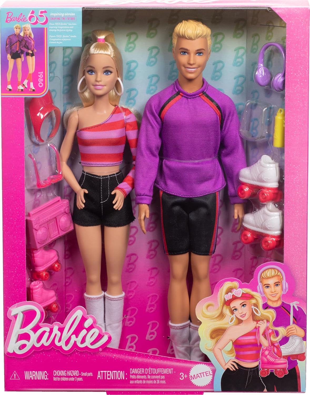 Muñeca Barbie Y Ken En Patines 65 Aniversario