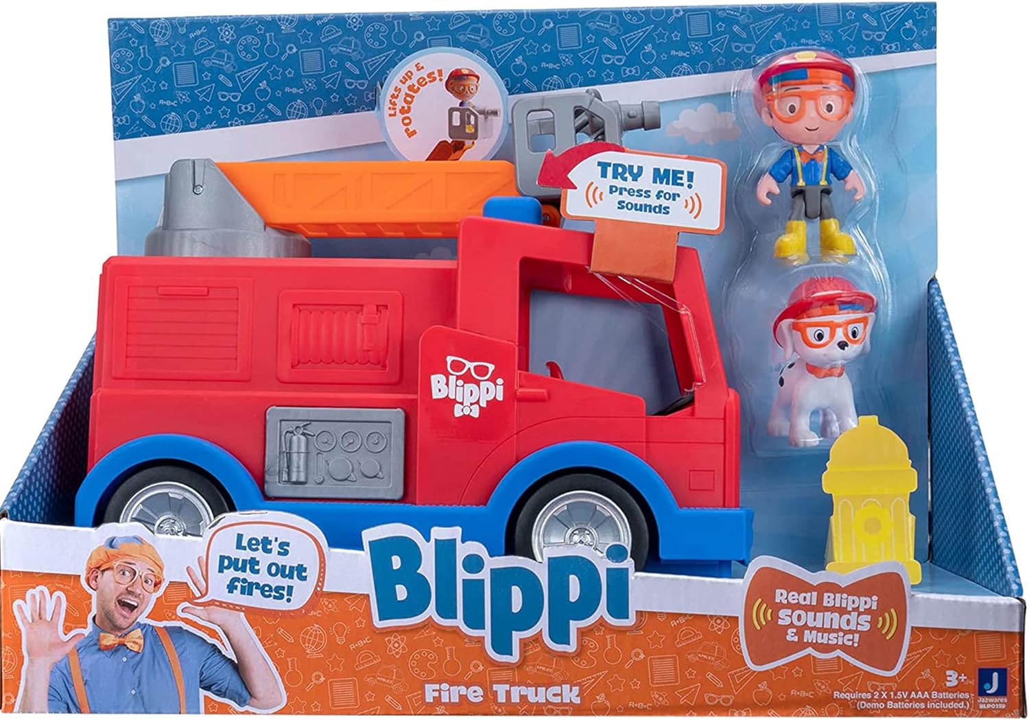 Blippi Camión De Bomberos Con Figura Y Mascota