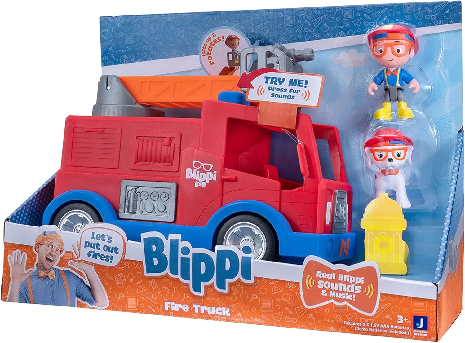 Blippi Camión De Bomberos Con Figura Y Mascota