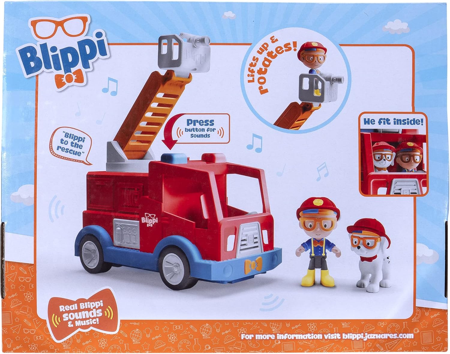 Blippi Camión De Bomberos Con Figura Y Mascota