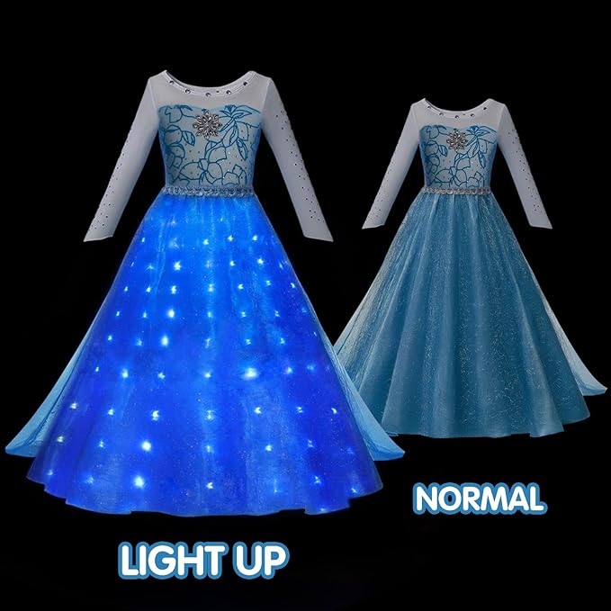 Disfraz Vestido De Princesa Iluminado Led