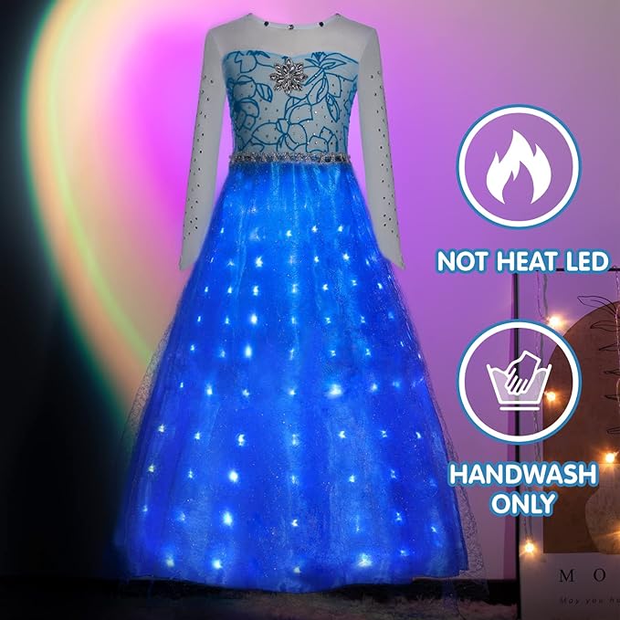 Disfraz Vestido De Princesa Iluminado Led