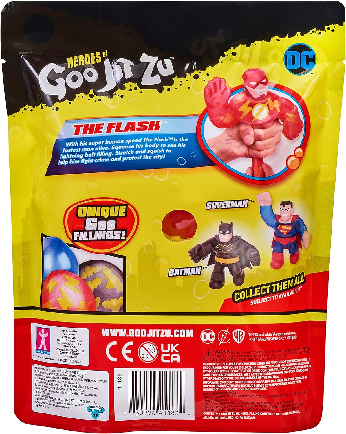 Goo jit Zu Superheroe Flash Muñeco de estiramiento