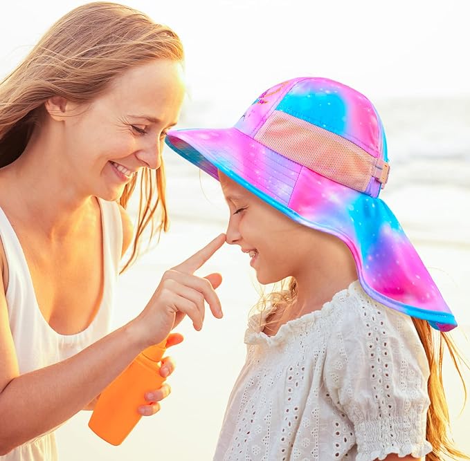 Sombrero Para Niñas Con Protección Uv Unicornio