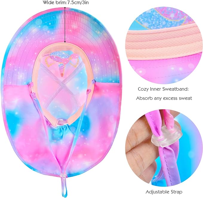 Sombrero Para Niñas Con Protección Uv Unicornio