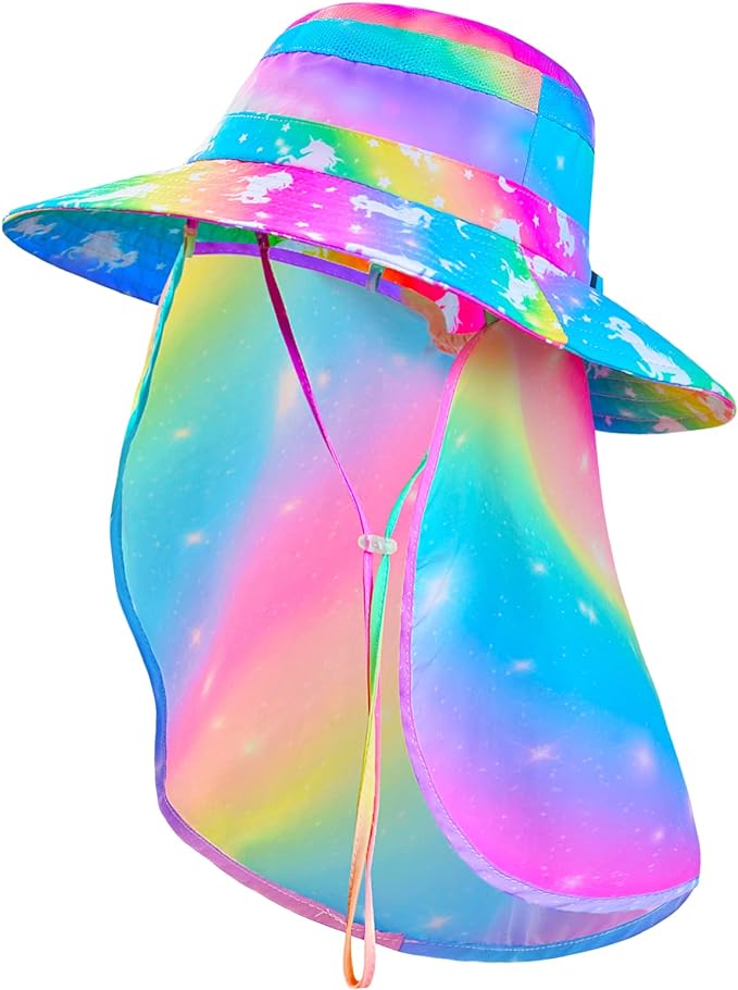 Gorro Para Niñas Con Protección Uv Unicornio