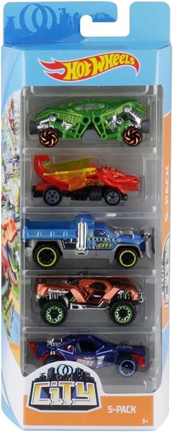 Hot Wheels City Juego De 5 Autos Escala 1:64