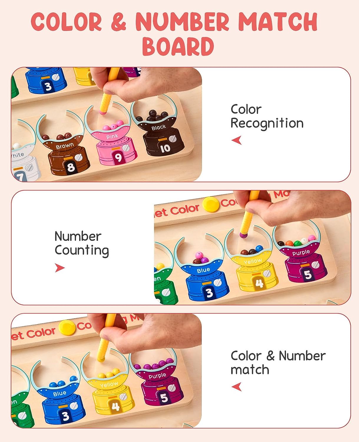 Laberinto Magnético Colores Y Números Montessori