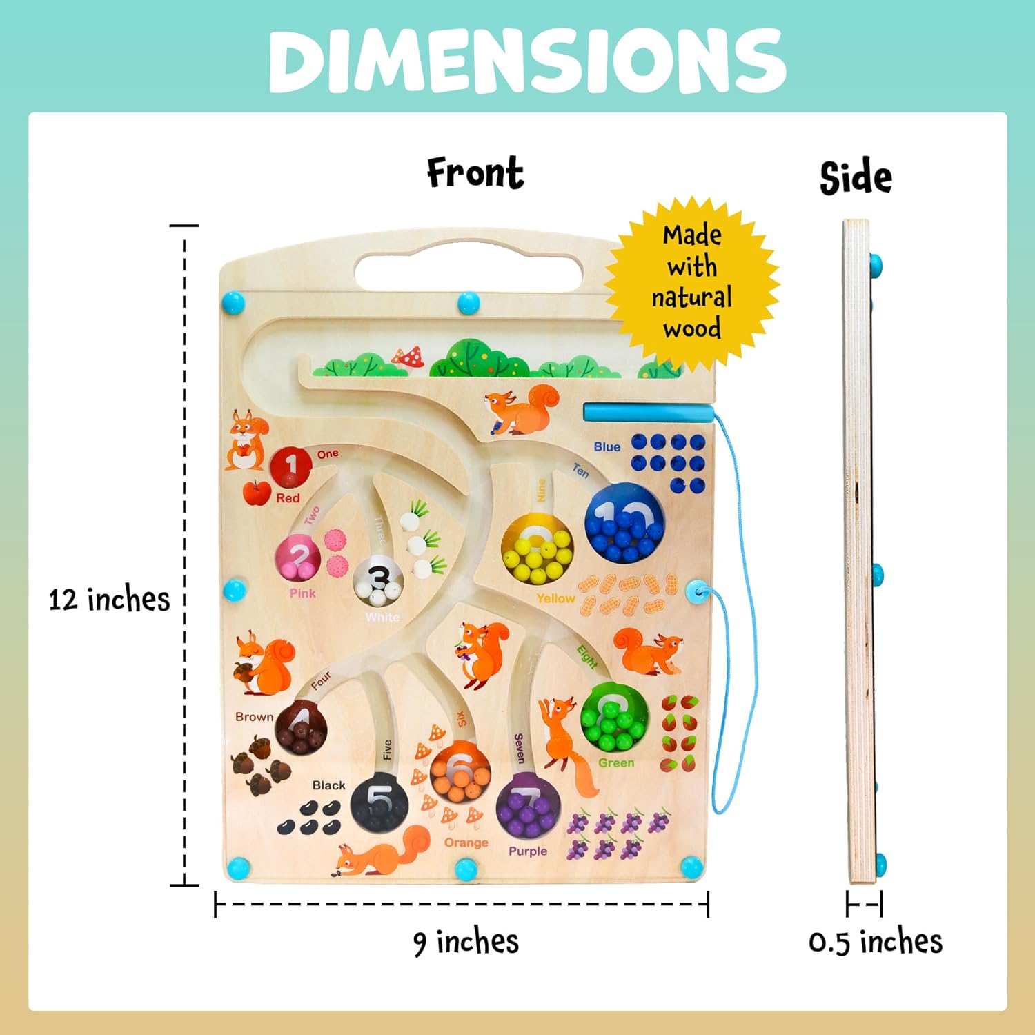 Laberinto Magnético Números y Colores Montessori