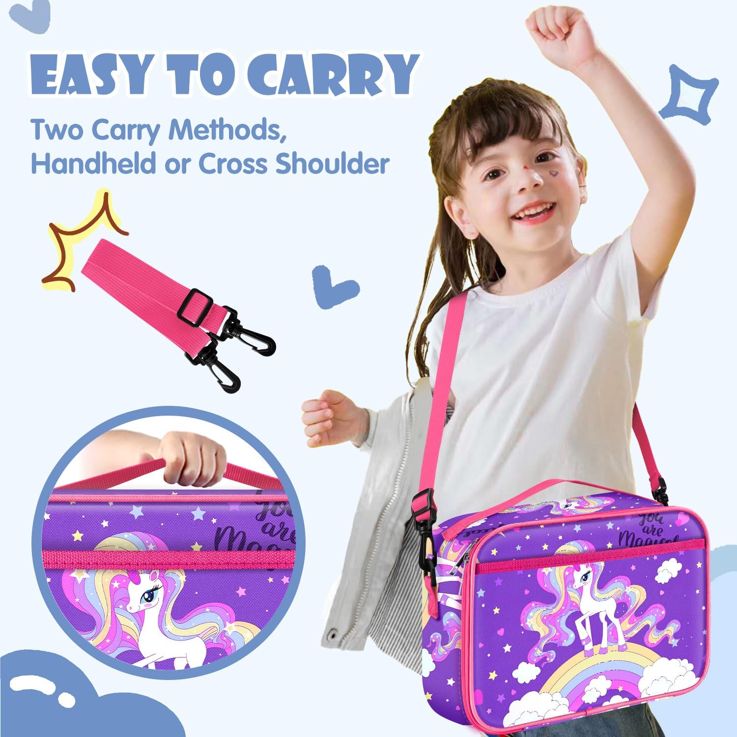 Combo 3 Mochila Unicornio + Lonchera + Cartuchera