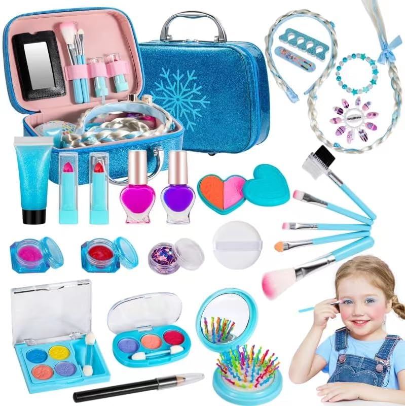 Set De Maquillaje Lavable Real Para Niños con maletin