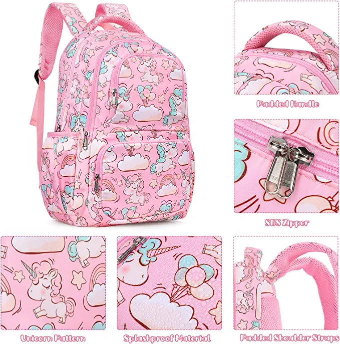 Combo 2 Set Mochila Unicornios + Tupper