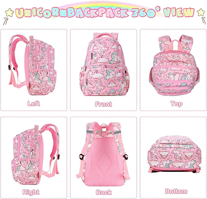 Combo 2 Set Mochila Unicornios + Tupper