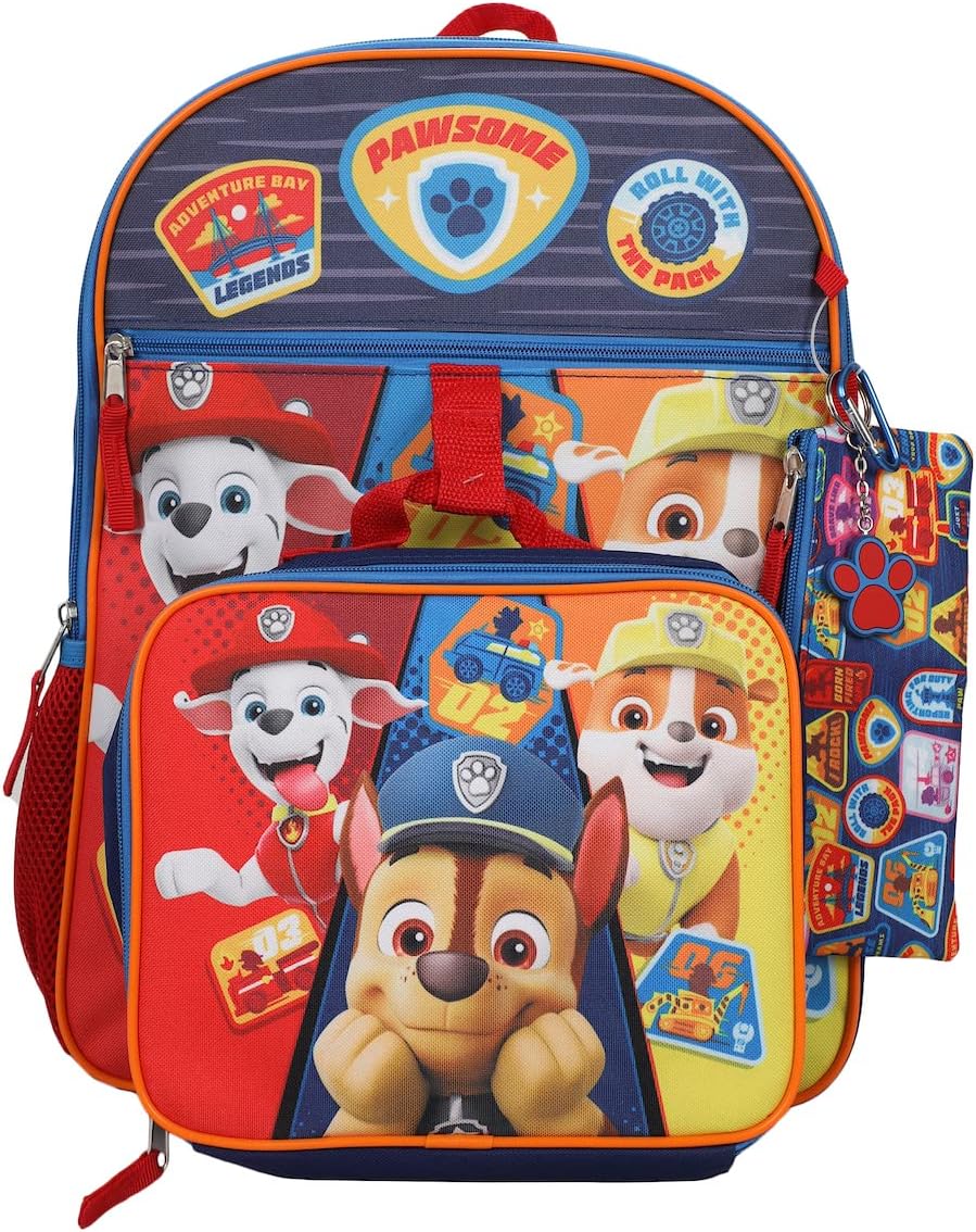 Mochila Con Lonchera Y Cartuchera Paw Patrol