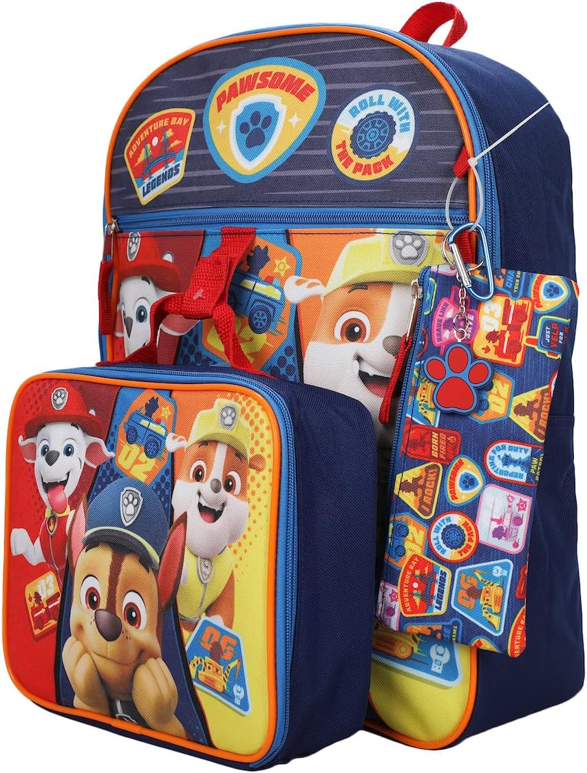 Mochila Con Lonchera Y Cartuchera Paw Patrol