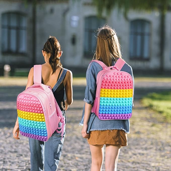 Mochila Pop It Gran Capacidad Y Reparticiones