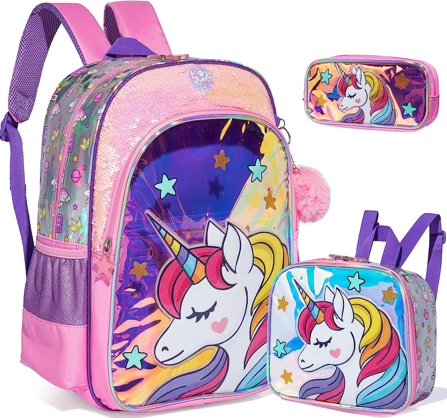 Mochila lentejuelas unicornio deals