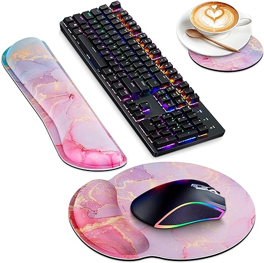 Juego De Muñequeras Para Mouse Pad 3 En 1