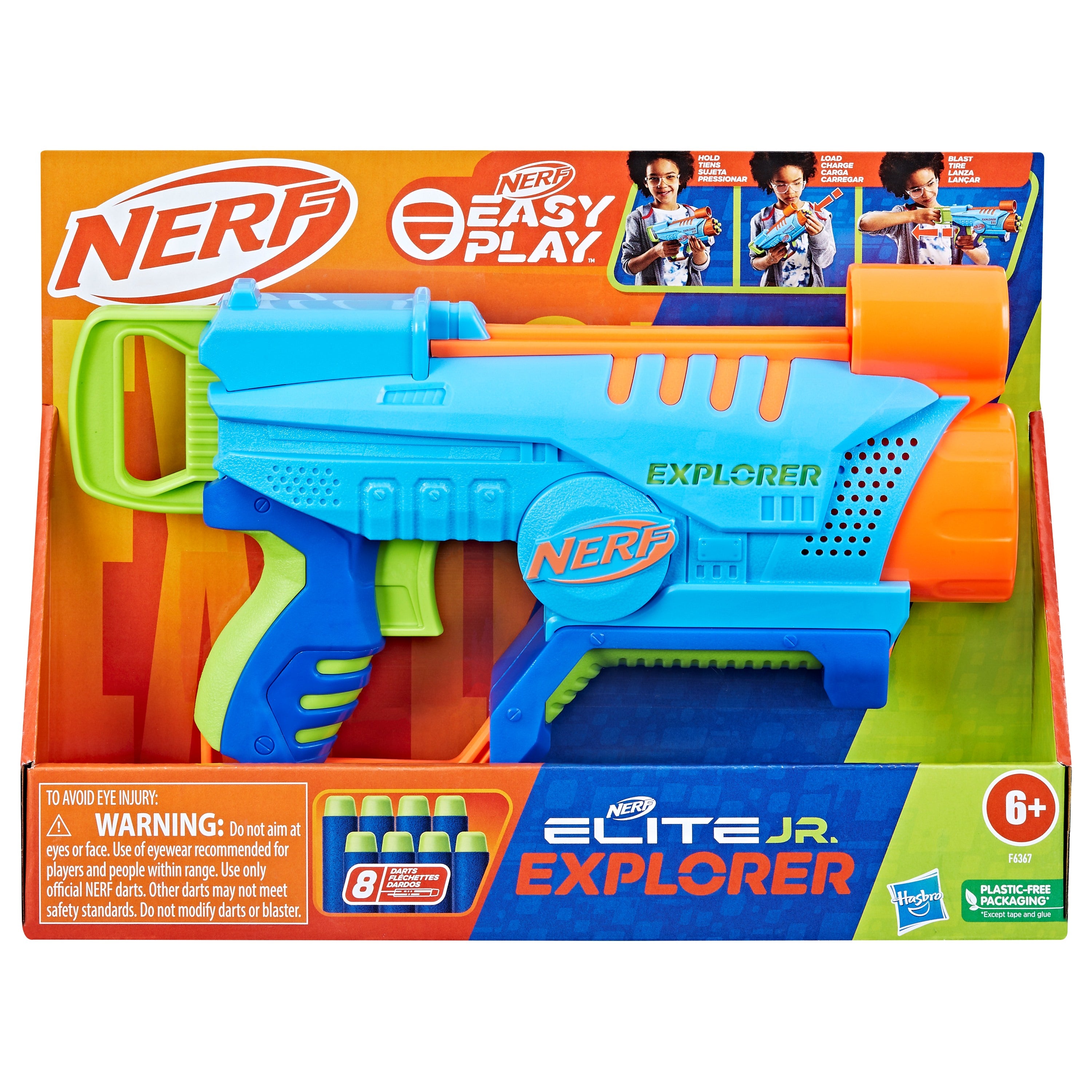 Nerf Elite Junior Explorer Lanzador con 8 Dardos