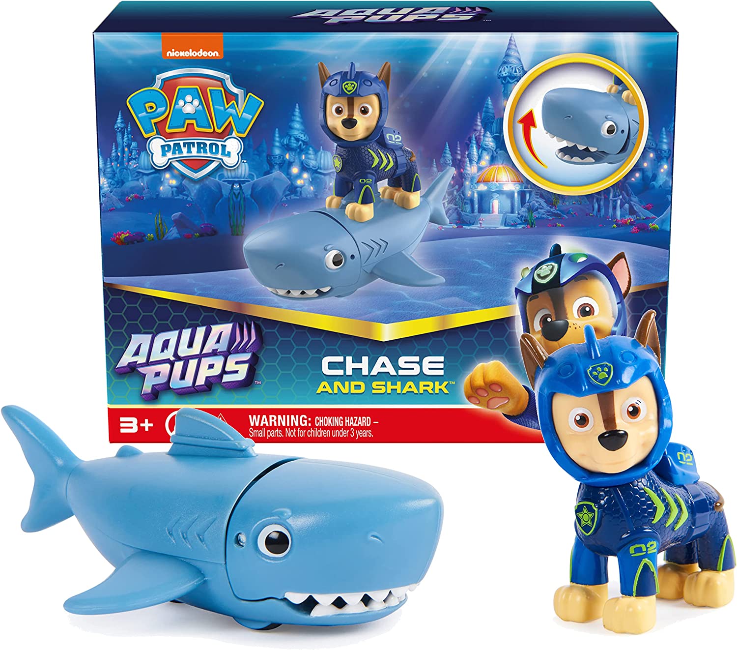 Paw Patrol Aqua Pups Todos Los Personajes marinos con figura