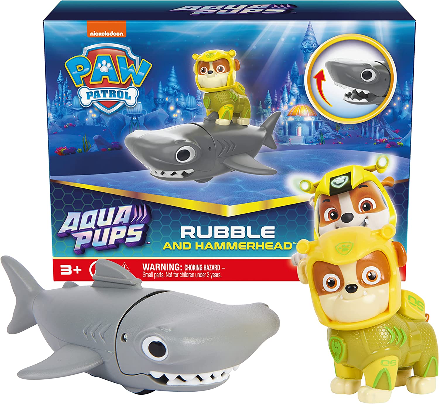 Paw Patrol Aqua Pups Todos Los Personajes marinos con figura