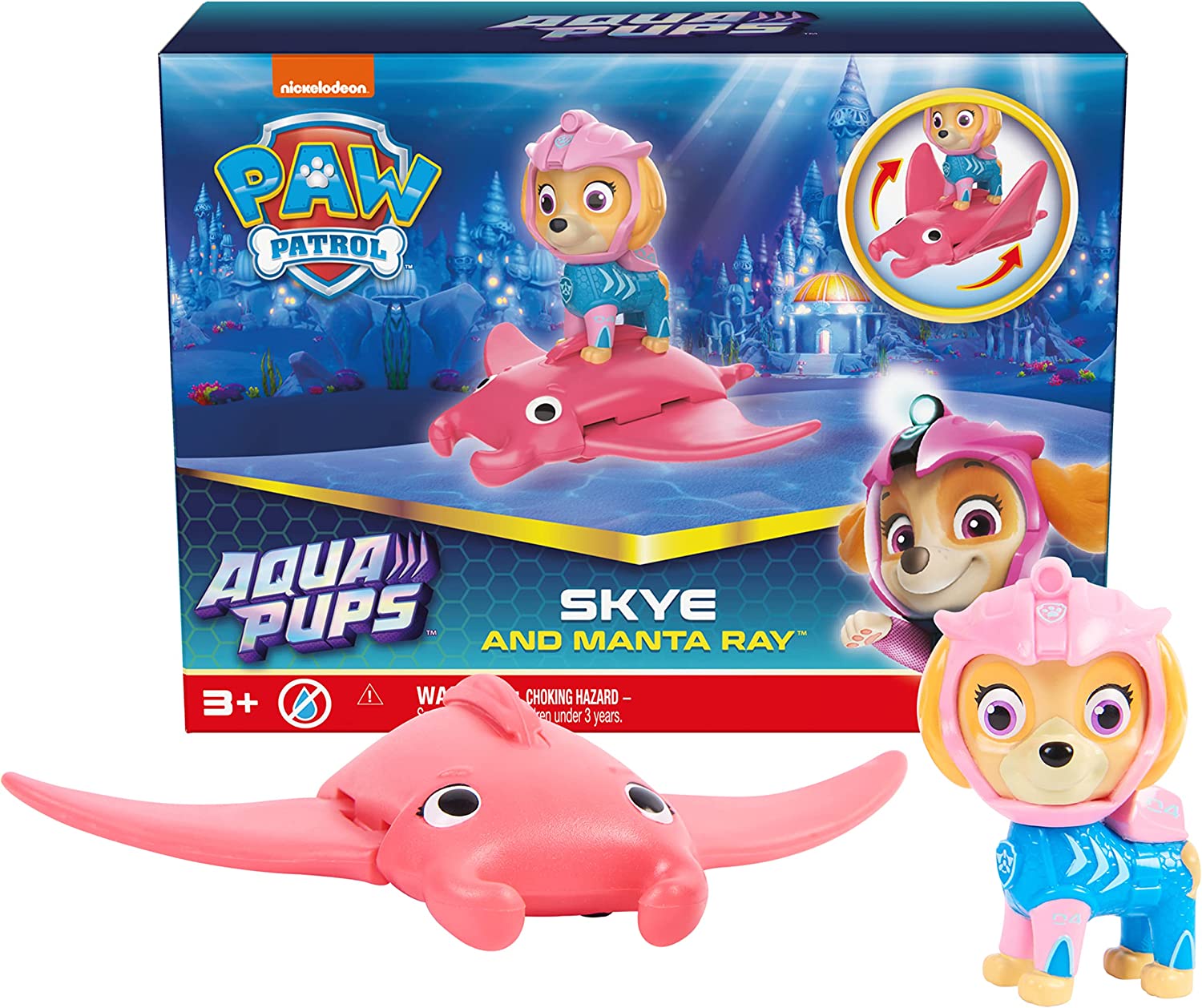 Paw Patrol Aqua Pups Todos Los Personajes marinos con figura