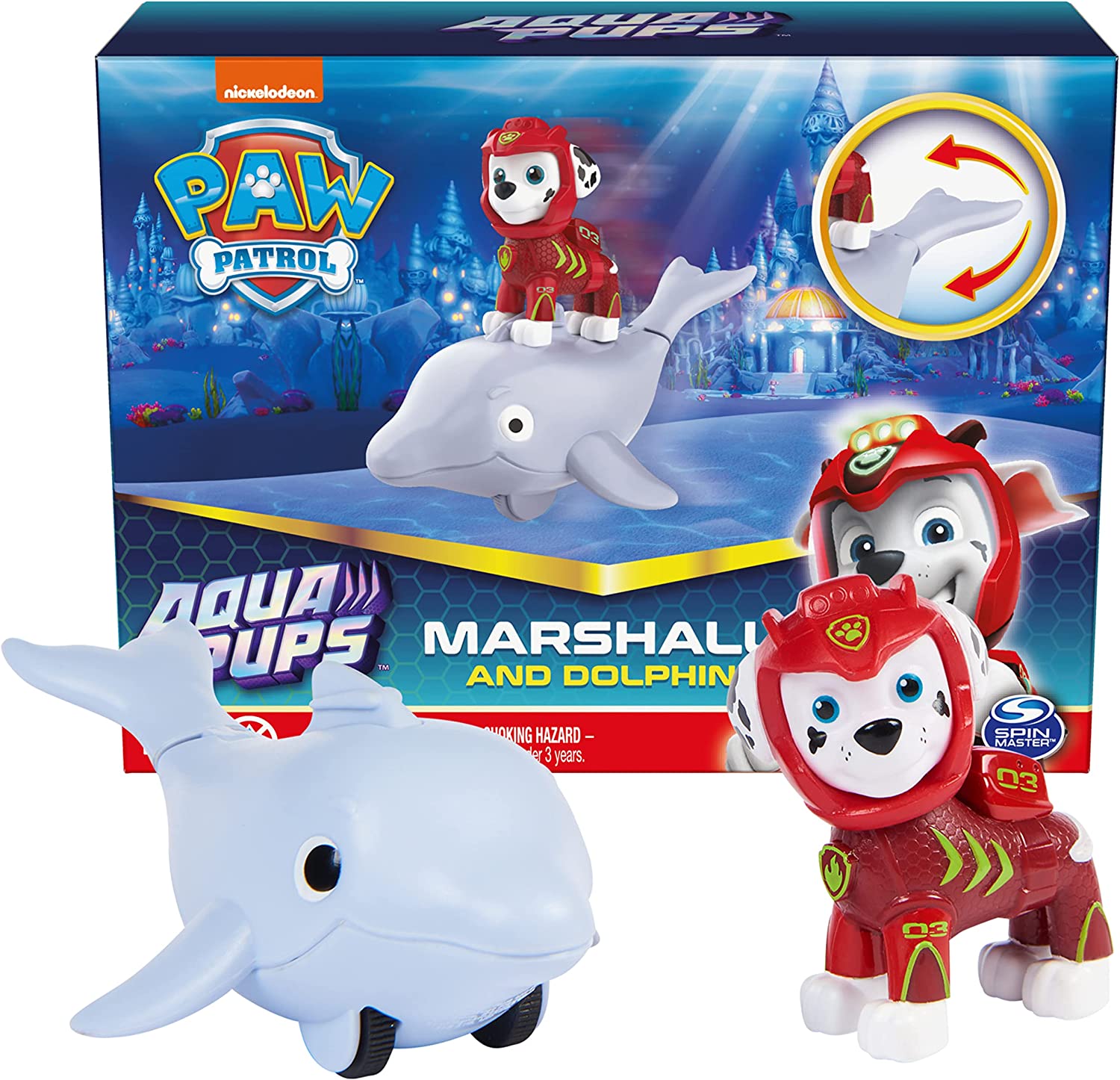 Paw Patrol Aqua Pups Todos Los Personajes marinos con figura