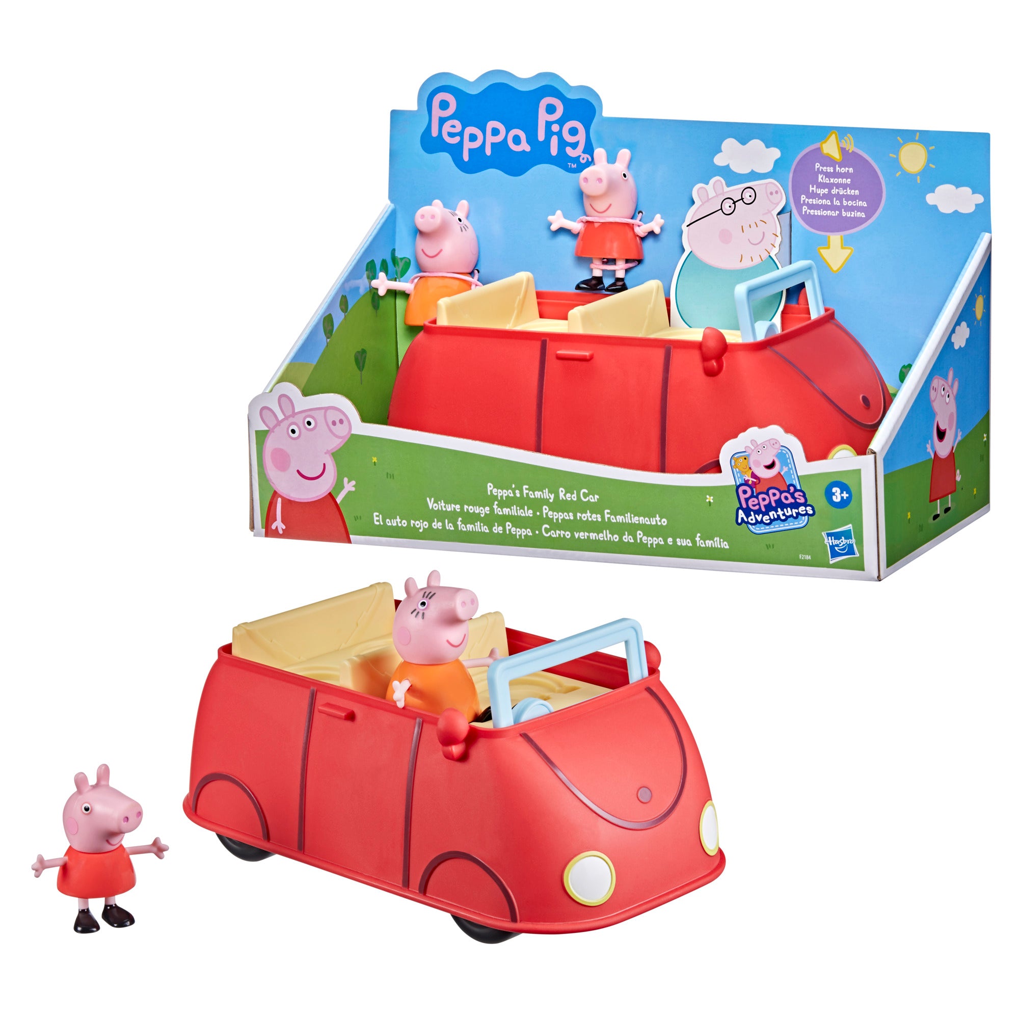 Auto Peppa Pig Efectos Voz Y Sonido + 2 Figuras