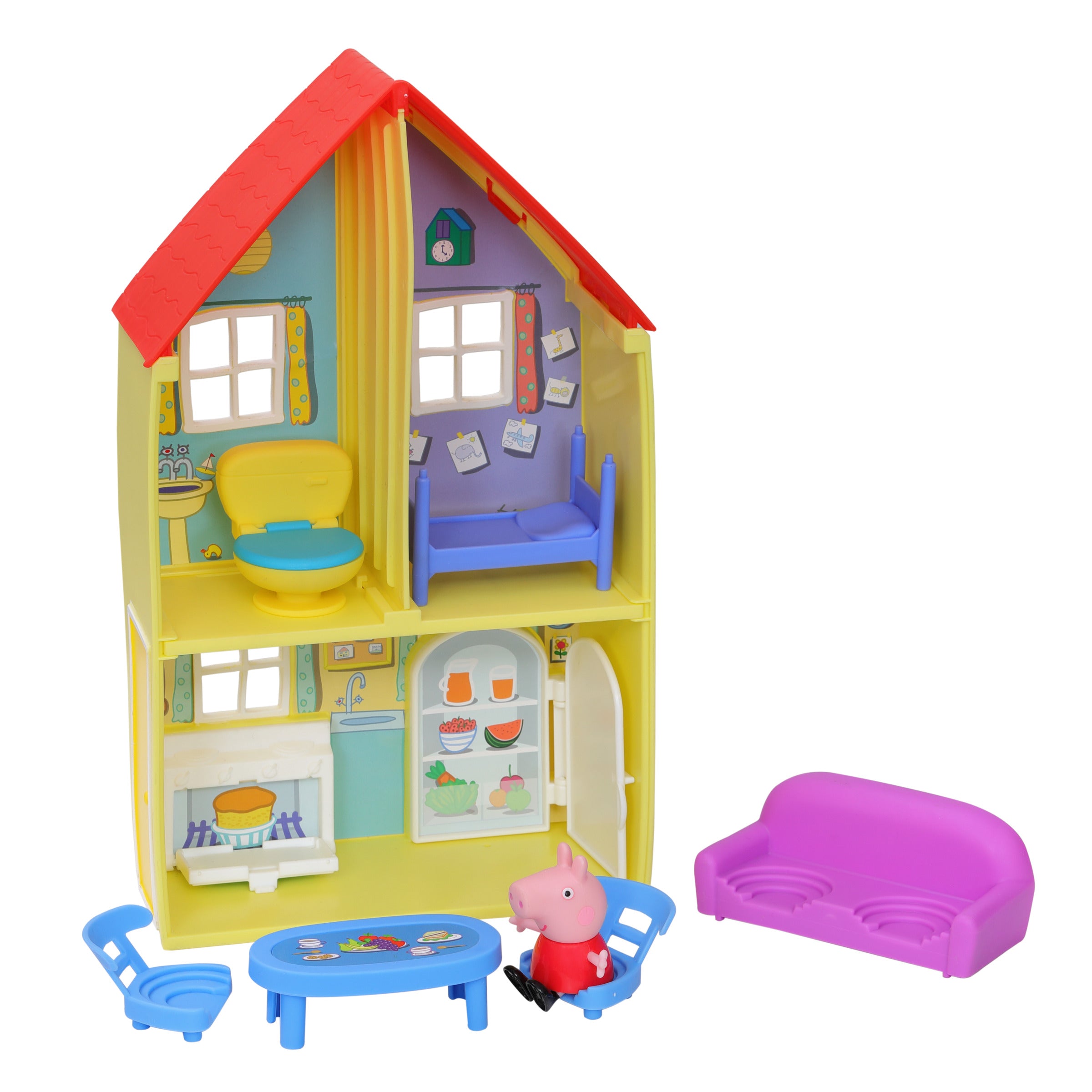 Casa De Peppa Pig + Figura de Peppa Y Accesorios