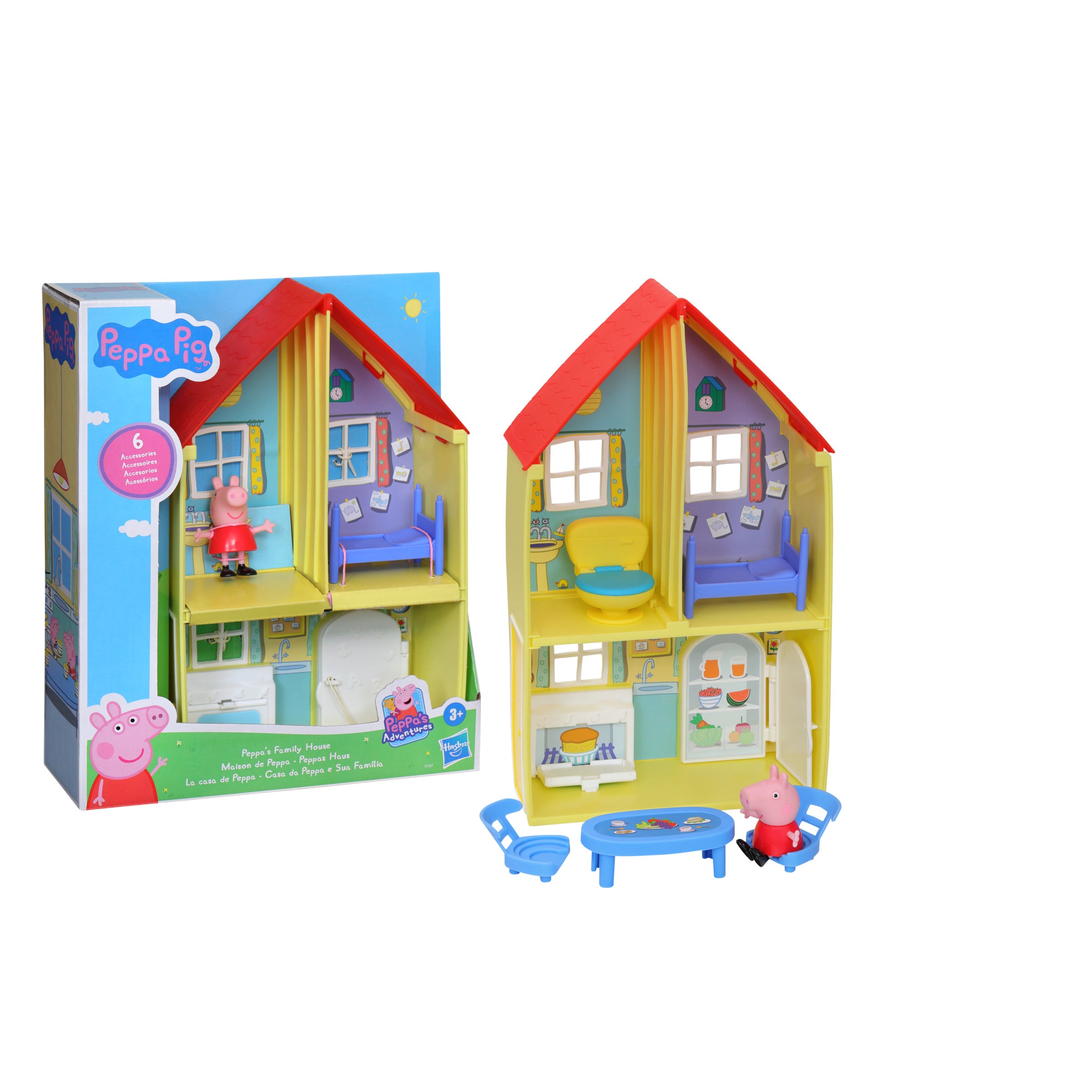 Casa De Peppa Pig + Figura de Peppa Y Accesorios