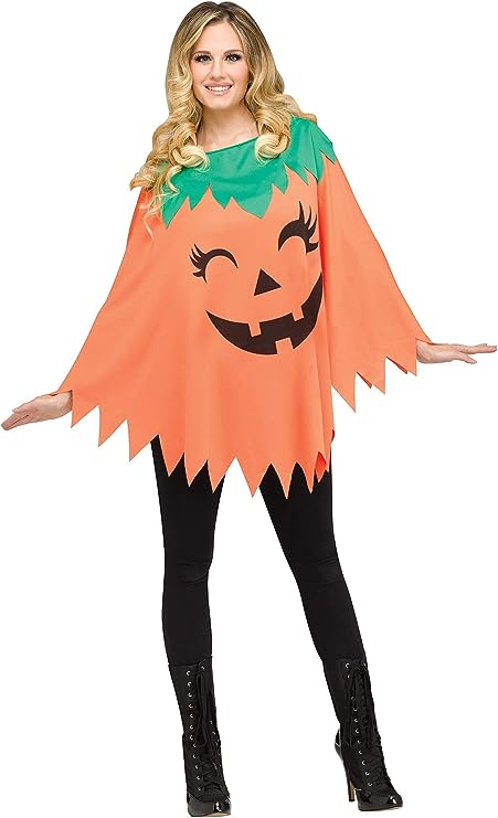 Disfraz poncho De Esqueleto y calabaza Halloween