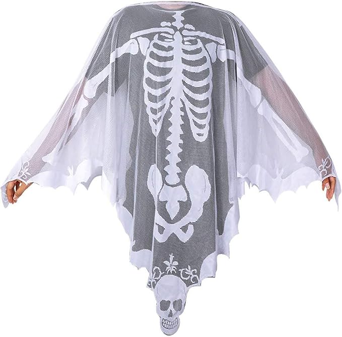 Disfraz poncho De Esqueleto y calabaza Halloween