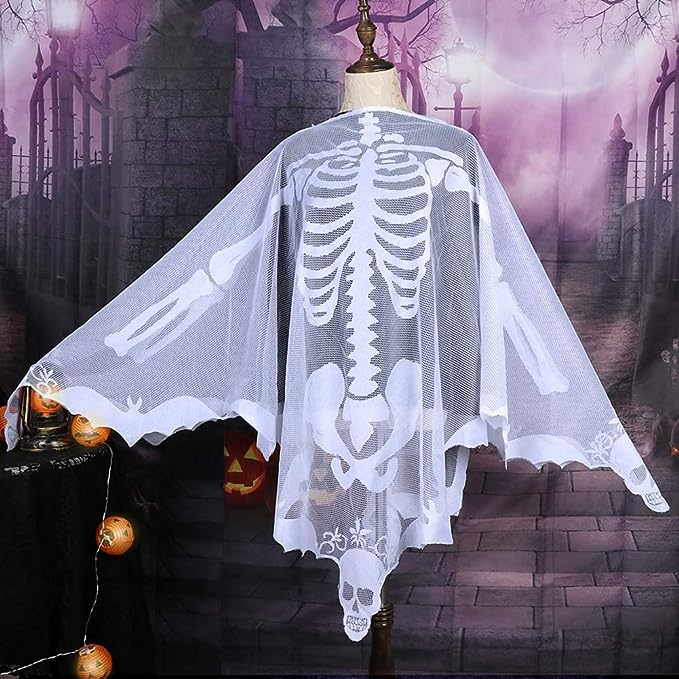 Disfraz poncho De Esqueleto y calabaza Halloween