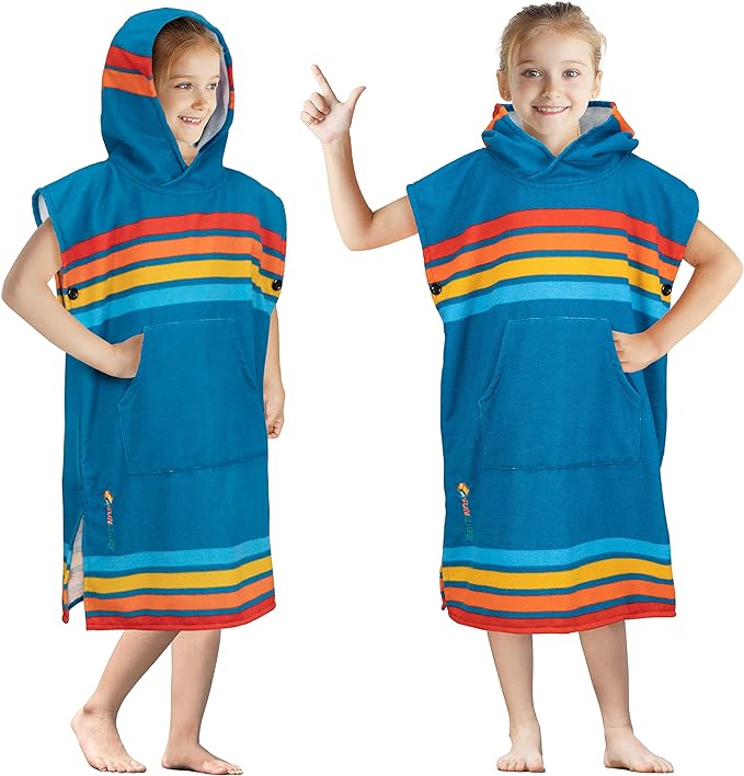 Poncho De Surf Toallas Playa Natación Infantil