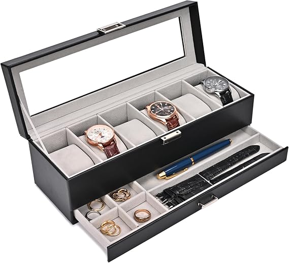 Caja Organizadora De Relojes Para Hombres