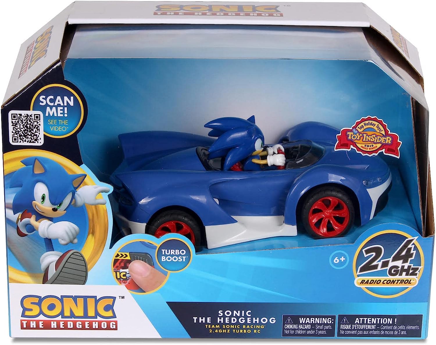 Auto Sonic The Hedgehog Luces Y Control Remoto