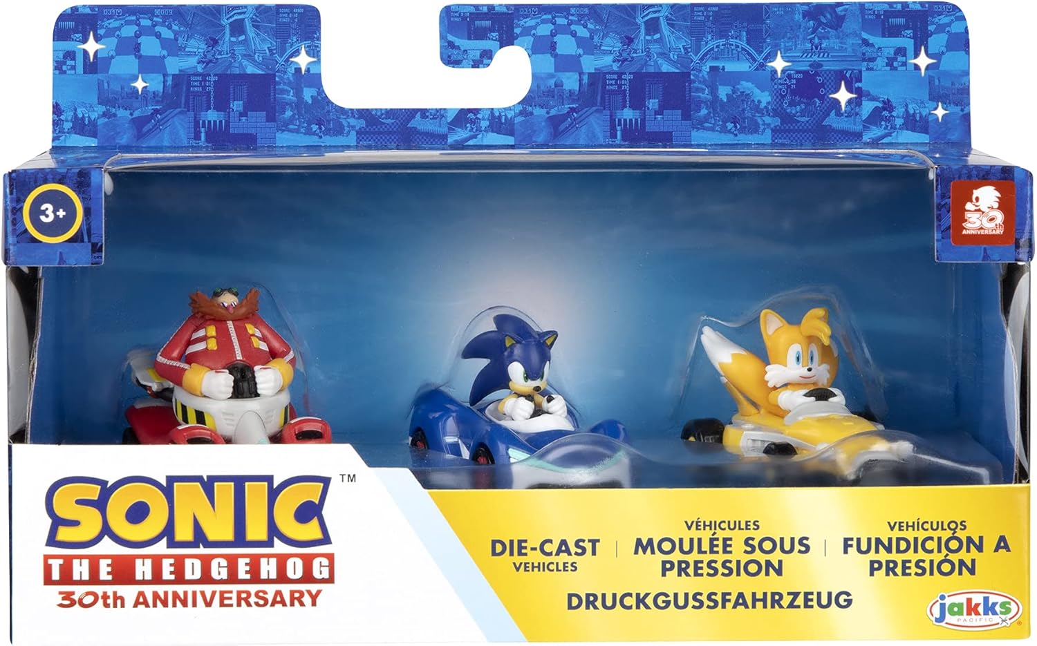 Sonic Vehículos pack x3 fundidos a presión 1:64 Teletiendauy