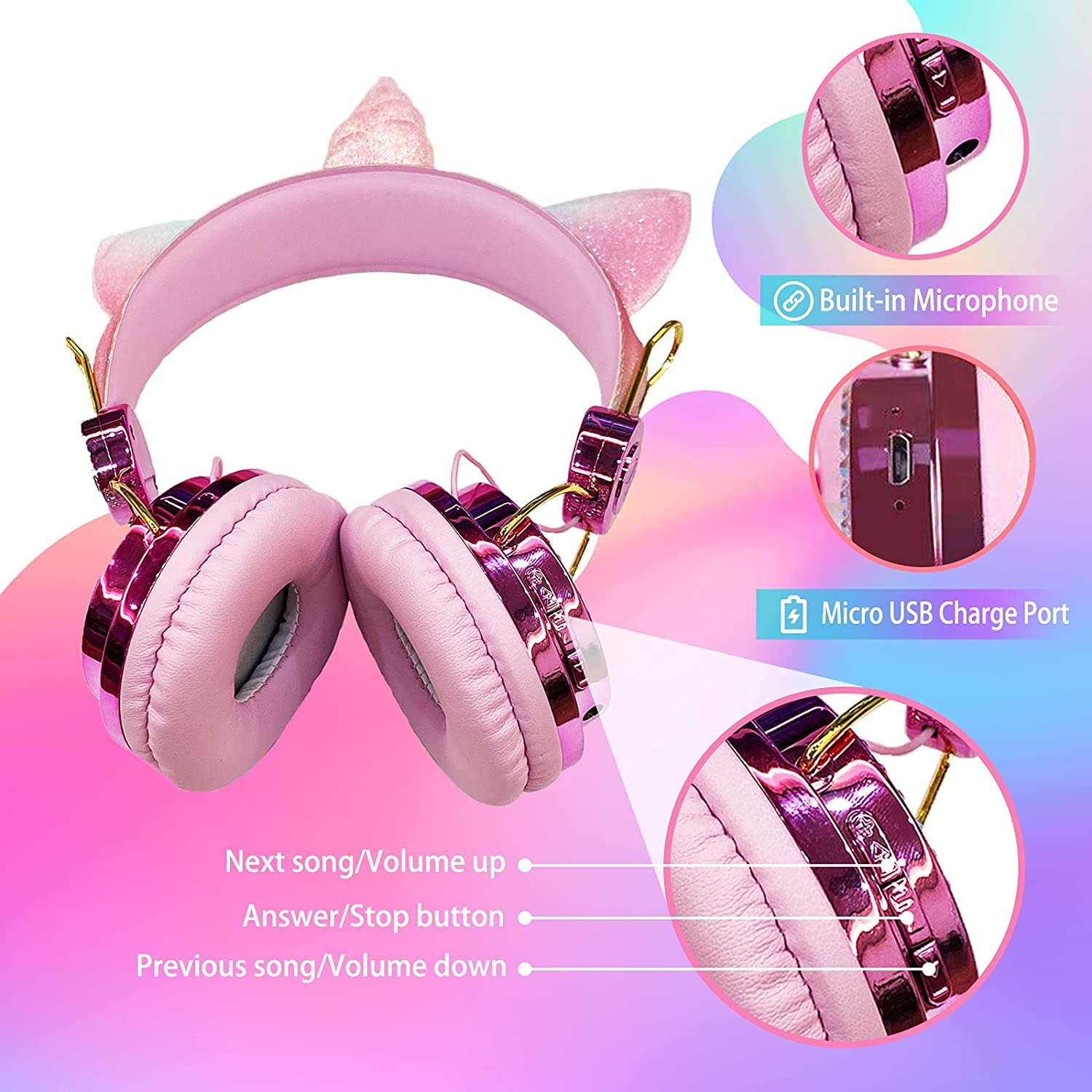 Auriculares inalámbricos unicornio Bluetooth