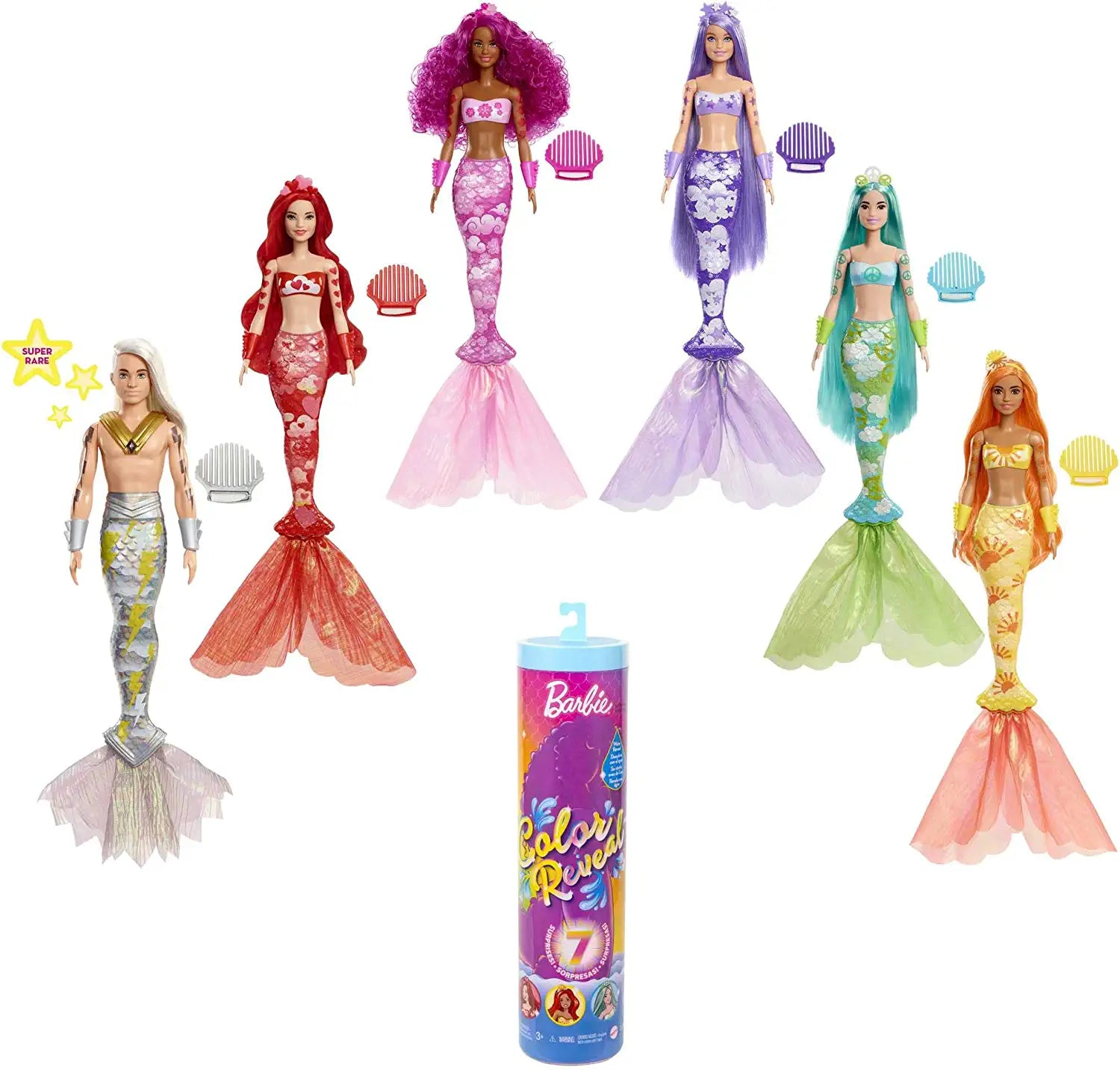 Barbie Reveal Sirena Con 7 Sopresas De Agua