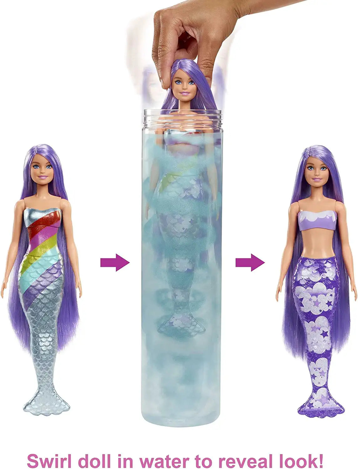 Barbie Reveal Sirena Con 7 Sopresas De Agua