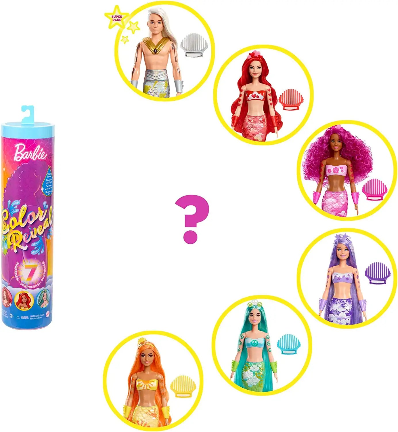 Barbie Reveal Sirena Con 7 Sopresas De Agua