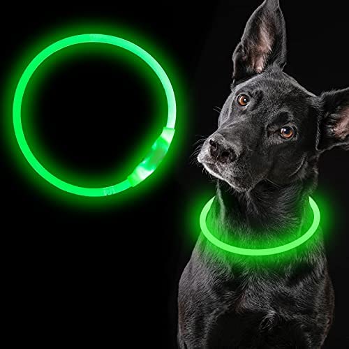 Collar para mascotas ajustable led recargable