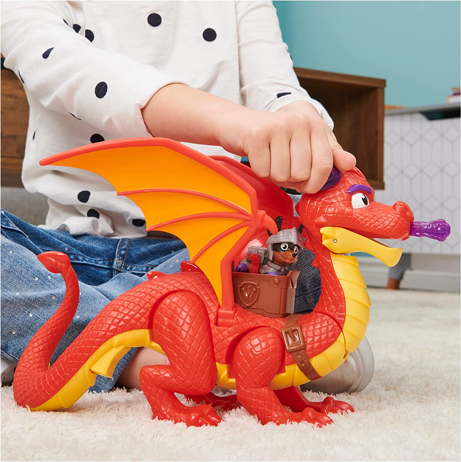 Dragon Y Figura Patrulla D Cachorros Paw Patrol